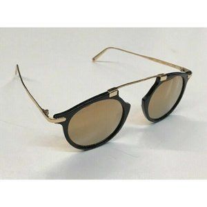 Superiore (Rebranded) Handmade in Italy Gold W/Black Mirror Unisex Sunglasses
